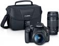 Цифровая зеркальная камера Canon EOS REBEL T7 | 2 объектива с объективом EF18-55 мм + EF 75-300 мм, черный Цифровая зеркальная камера Canon EOS REBEL T7 | 2 объектива с объективом EF18-55 мм + EF 75-300 мм, черный